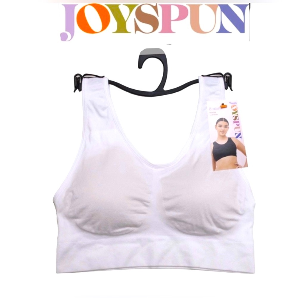 JOYSPUN Women’s Pullover white Comfort Bralette Sizes L NWT